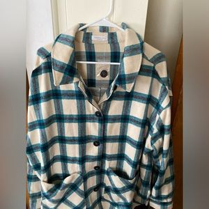 Chaps Buffalo Plaid Vest Womens 2X Black Red Asymmetric Zip